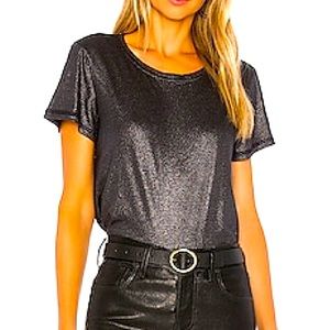 PAIGE Ellison silver black tee shirt